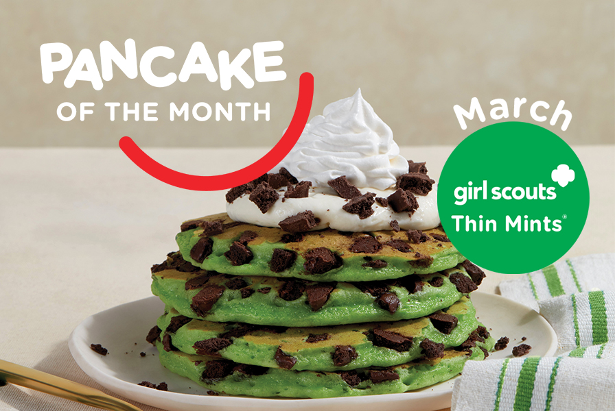 IHOP Pancake of the Month- March - Girl Scout Thin Mints
